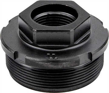Picture of KGM Direct Thread Adapter, 1/2X28 to HUB (1.375x24), Nitride Finish, Black, Titanium Construction A-DTA-T-1
