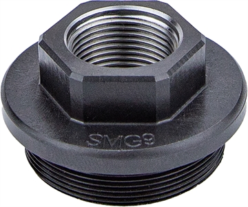 Picture of Kgm Suppressors SMG9 Direct Thread Adapter Black Nitride Steel 1/2"x36 Threads A-SMG9-DTA-S-2