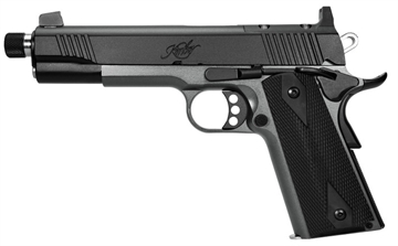 Picture of Kimber America Custom LW Shadow Ghost, 1911, Semi-automatic, Full Size, 9MM, 5" Threaded Barrel, Matte Finish, Black Slide, Gray Frame, Black Rubber Grips, Optic Ready, Suppressor Height Sights, 9 Rounds 3000457