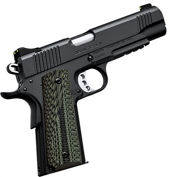 Picture of Kimber America Custom TLE/RL II w/ Bottom Rail, 1911, Semi-automatic, Metal Frame Pistol, Full Size, 45 ACP, 5" Barrel, Steel, Matte Finish, Black, G10 Grips, Tritium Night Sights, Manual Safety, 7 Rounds, Right Hand 3200336