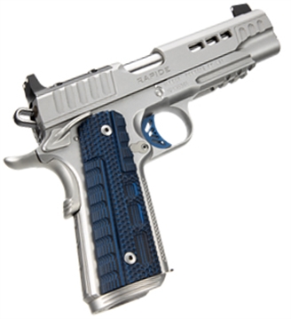 Picture of Kimber America Rapide Ice, 1911, Semi-automatic, Full Size, 45ACP, 5" Barrel, Matte Finish, Silver, G-10 Grips, Optic Ready, 8 Rounds 3000454