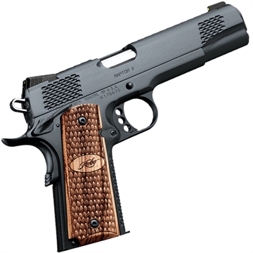 Picture of Kimber Mfg, Inc Raptor II 45 ACP 8+1 5" Stainless Match Grade Barrel, Matte Black Serrated Steel Slide, Matte Black Steel Frame w/Beavertail, Zebrawood Grip 3200117