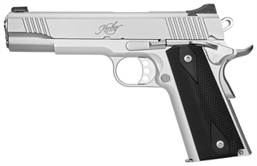 Picture of Kimber America Stainless LW, Semi-automatic, 1911, Full Size, 45ACP, 5" Barrel, Matte Finish, Silver, Rubber Grips, Optics Ready Slide, Manual Safety, Tritium Night Sights, 7 Rounds, 3 Magazines, Includes Mission First Tactical Holster and Kimber Range Bag 3700826