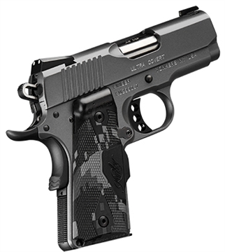 Picture of Kimber America Ultra Covert, 1911, Semi-automatic, Compact, 45 ACP, 3" Barrel, Matte Finish, Gray, Crimson Trace Laser Grips, Night Sights, 7 Rounds 3000250