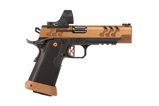 Picture of Kimber Mfg.,inc 2K11 Target (OI) 9mm 20+1 5" High Polished w/ Coyote PVD, Brush Polish Flats w/ DLC Coating Stainless Steel Slide Aluminum Grip 3500055