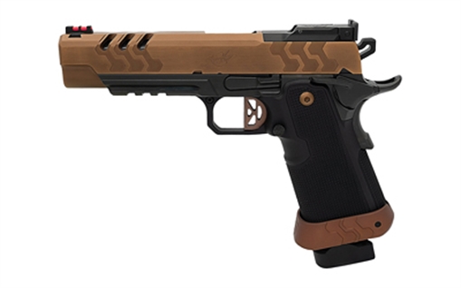 Picture of Kimber America 2K11 Target, Semi-automatic, Single Action Only, Full Size, 9MM, 5" Barrel, DLC Finish, Black Frame, Coyote PVD Slide, Aluminum Grips, Optics Ready, 20 Rounds, 3 Magazines 3500053