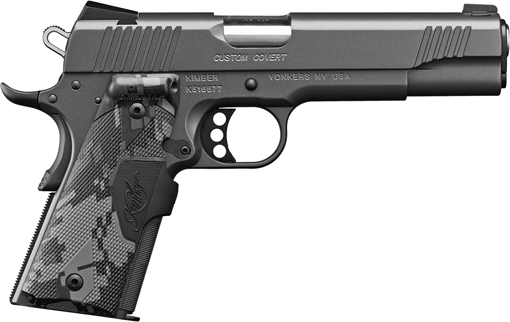 Picture of Kimber Mfg.,inc Custom 45 ACP 7+1 5" Stainless Front Serrations Charcoal Gray/KimPro II Slide Charcoal Gray/KimPro II Crimson Trace Urban Camouflage Grip 3000235