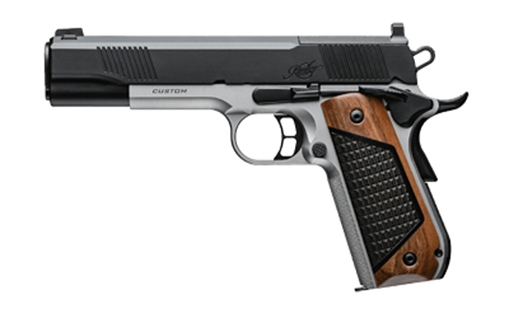 Picture of Kimber America Next Gen 1911, Semi-automatic, Metal Frame Pistol, Full Size, 45ACP, 5" Barrel, Matte Finish, Black Slide, Stainless Steel Frame, Black Walnut Grips with G-10 Inlay, Red Dot Front Sight, Ambidextrous Safety, 7 Rounds, 2 Magazines, Includes RMR Optic Mounting Plate 3200400