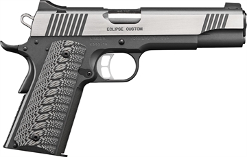 Picture of Kimber Mfg, Inc Eclipse Custom 45 ACP 7+1 5" Stainless Match Grade Barrel, Charcoal Gray Serrated Stainless Steel Slide, Charcoal Gray Stainless Steel Frame w/Beavertail, G10 Grip 3000238