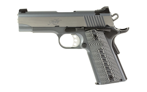 Picture of Kimber America Eclipse Pro, 1911, Semi-automatic, Metal Frame Pistol, Commander Size, 45 ACP, 4" Barrel, Matte Gray Frame, Brush-Polished Slide, G-10 Grips, Tritium Night Sights, Manual Safety, 7 Rounds 3000240
