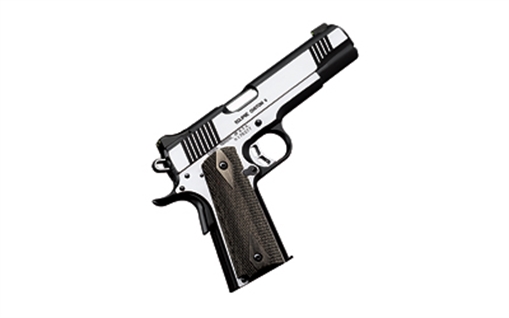 Picture of Kimber America Eclipse Ultra II, Semi-automatic, 1911, Commander, 45 ACP, 3" Barrel, Brushed Finish, Silver, Ambidextrous, Manual Safety, Wood Grips, Night Sights, Aluminum, 7 Rounds, California Compliant 3200042CA