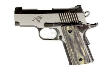 Picture of Kimber America Eclipse Ultra II, Semi-automatic, 1911, Commander, 45 ACP, 3" Barrel, Brushed Finish, Silver, Ambidextrous, Manual Safety, Wood Grips, Night Sights, Aluminum, 7 Rounds, California Compliant 3200042CA