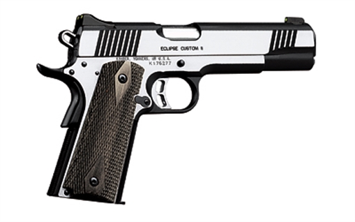 Picture of Kimber America Eclipse Custom II, Semi-automatic, 1911, Full Size, 45ACP, 5" Barrel, Brushed Finish, Silver, Manual Safety, Laminate Grips, Night Sights, 8 Rounds, California Compliant 3200034CA