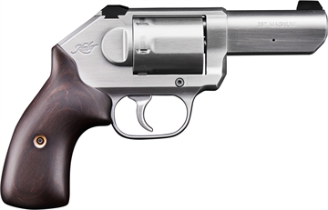 Picture of Kimber America K6S Stainless, Double Action Only, Revolver, Small Frame, 357 Magnum, 3" Barrel, Stainless Steel Match Grade Barrel, Stainless Steel, Brushed Finish, Silver, Rosewood Grips, White Dot Sights, Non-Manual Safety, 6 Rounds 3400011