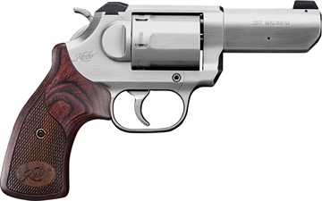 Picture of Kimber America K6S DASA, Double Action, Revolver, Small Frame, 357 Magnum, 3" Barrel, Stainless Steel Match Grade Barrel, Stainless Steel, Brushed Finish, Silver, Rosewood Grips, White Dot Sights, Non-Manual Safety, 6 Rounds 3400016