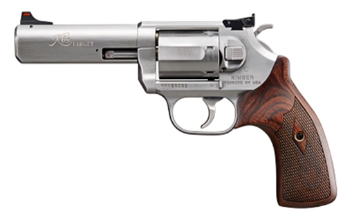 Picture of Kimber Mfg, Inc K6S Target *CA Complaint DA/SA 357 Mag 6 Shot 4" Brushed Stainless Steel Barrel & Cylinder, Brushed Stainless Stainless Steel Frame, Diamond Checkering Grip, Exposed Hammer 3700621CA