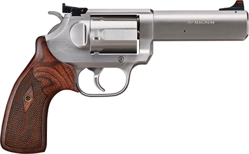 Picture of Kimber America K6S DASA Target, Double/Single Action Revolver, 357 Magnum, 4" Barrel, Brushed Finish, Silver, Wood Grips, Adjustable Rear Sight with Red Fiber Optic Front, 6 Rounds 3700621