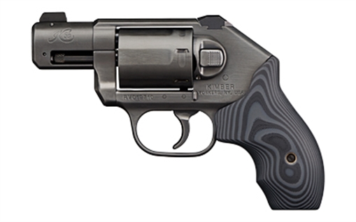 Picture of Kimber Mfg, Inc K6S DC *CA Compliant DAO 357 Mag 6 Shot 2" Brushed Black DLC Stainless Steel Barrel & Cylinder, Black DLC Brushed Stainless Steel Frame, G10 Grip, Concealed Hammer 3400012CA