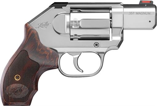 Picture of Kimber America K6S Deluxe Carry Revolver, Double Action Only, Revolver, Small Frame, 357 Magnum, 2" Barrel, Stainless Steel Match Grade Barrel, Stainless Steel, Silver, Rubber Grips, Fiber Optic Sights, Non-Manual Safety, 6 Rounds 3400009