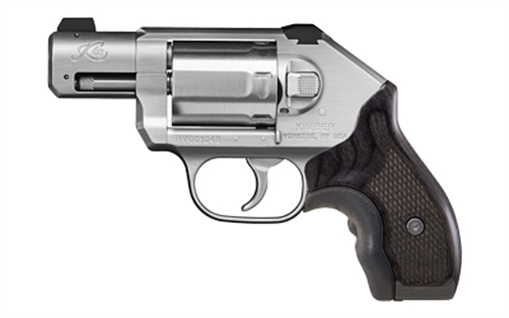 Picture of Kimber America K6S Stainless, Double Action Only, Revolver, Small Frame, 357 Magnum, 2" Barrel, Stainless Steel Match Grade Barrel, Stainless Steel, Brushed Finish, Silver, Crimson Trace Laser Grip, White Dot Sights, Non-Manual Safety, 6 Rounds, California Compliant 3400003CA