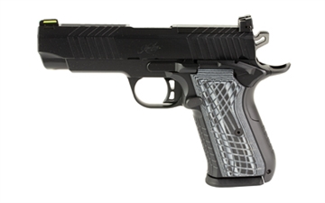 Picture of Kimber America KDS9c, 1911, Semi-automatic, Single Action, Aluminum Frame Pistol, Compact, 9MM, 4" Fluted Barrel, Matte Finish, Black, G10 Grips, Optics Ready, Adjustable Rear Sight With Fiber Optic Front, 10 Rounds, 2 Magazines 3100011
