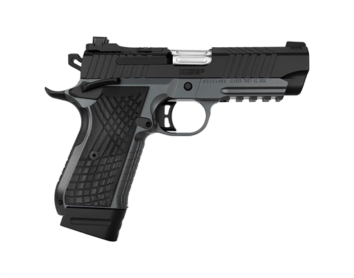 Picture of Kimber America KDS9C, Semi-automatic, Single Action Only, Metal Frame Pistol, 9MM, 4.09" Barrel, Matte Finish, Black Slide, Gray Frame, G10 Grips, Night Sights, 2 Magazines, (1)-18 Round and (1)-15 Round 3100015
