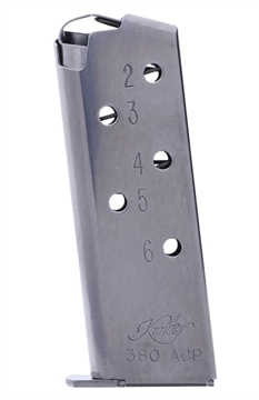Picture of Kimber America Magazine, 380 ACP, 6 Rounds, Fits Kimber Micro 380, Stainless 1200163A