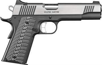 Picture of Kimber Mfg, Inc Eclipse Custom 10mm Auto 8+1 5" Stainless Match Grade Barrel, Charcoal Gray Serrated Stainless Steel Slide, Charcoal Gray Stainless Steel Frame w/Beavertail, G10 Grip 3000239