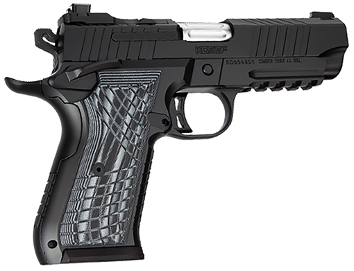 Picture of Kimber Mfg.,inc KDS9C 9mm 10+1 4.09" KimPro Black Front and Rear Serrations Stainless Steel Slide Black Gray and Black Crosshatch Cut G-10 Grip 3100017