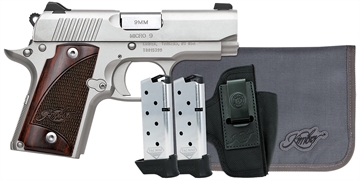 Picture of Kimber Mfg, Inc Micro 9 RTC Bundle Micro Frame 9mm Luger 7+1 3.15" Stainless Match Grade Barrel, Kimpro II Silver Serrated Slide, Kimpro II Silver Aluminum Frame w/Beavertail, Rosewood Grip 3300250