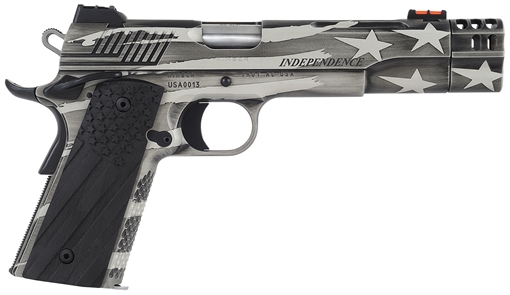 Picture of Kimber Mfg.,inc Independence 1911 45 ACP 8+1 5" Rear Serrations Stainless Steel Slide Custom Flag Themed Cerakote G-10 Grip 3700840