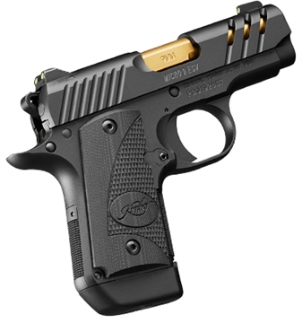 Picture of Kimber America Micro 9 ESV, Single Action, Semi-automatic, Metal Frame Pistol, Sub-Compact, 9MM, 3.15" Barrel, Stainless Steel Match Grade Barrel, Aluminum, KimPro Finish, Black, G10 Grips, Tritium Night Sights, Manual Safety, 7 Rounds, Right Hand 3300199