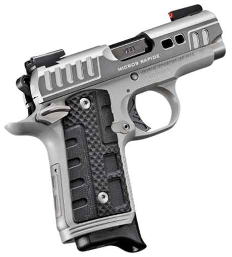 Picture of Kimber America Micro 9 Rapide, Black Ice, Single Action, Semi-automatic, Metal Frame Pistol, Sub-Compact, 9MM, 3.15" Barrel, Aluminum, Stainless, G10 Grips, TRUGLO TFX Tritium/Fiber-Optic Day/Night, Ambidextrous Manual Safety, 7 Rounds, Ambidextrous 3300223