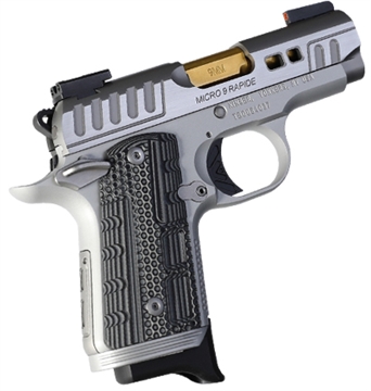 Picture of Kimber America Micro 9, Rapide Dawn, Semi-automatic, 9MM, 3.15" Barrel, Matte Finish, Silver, G-10 Grips, Night Sights, 7 Rounds 3300230