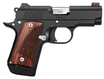 Picture of Kimber Mfg.,inc Micro 9 RTC 9mm 7+1 3.15" Black KimPro II Stainless Steel Slide Rosewood Grip 3300241