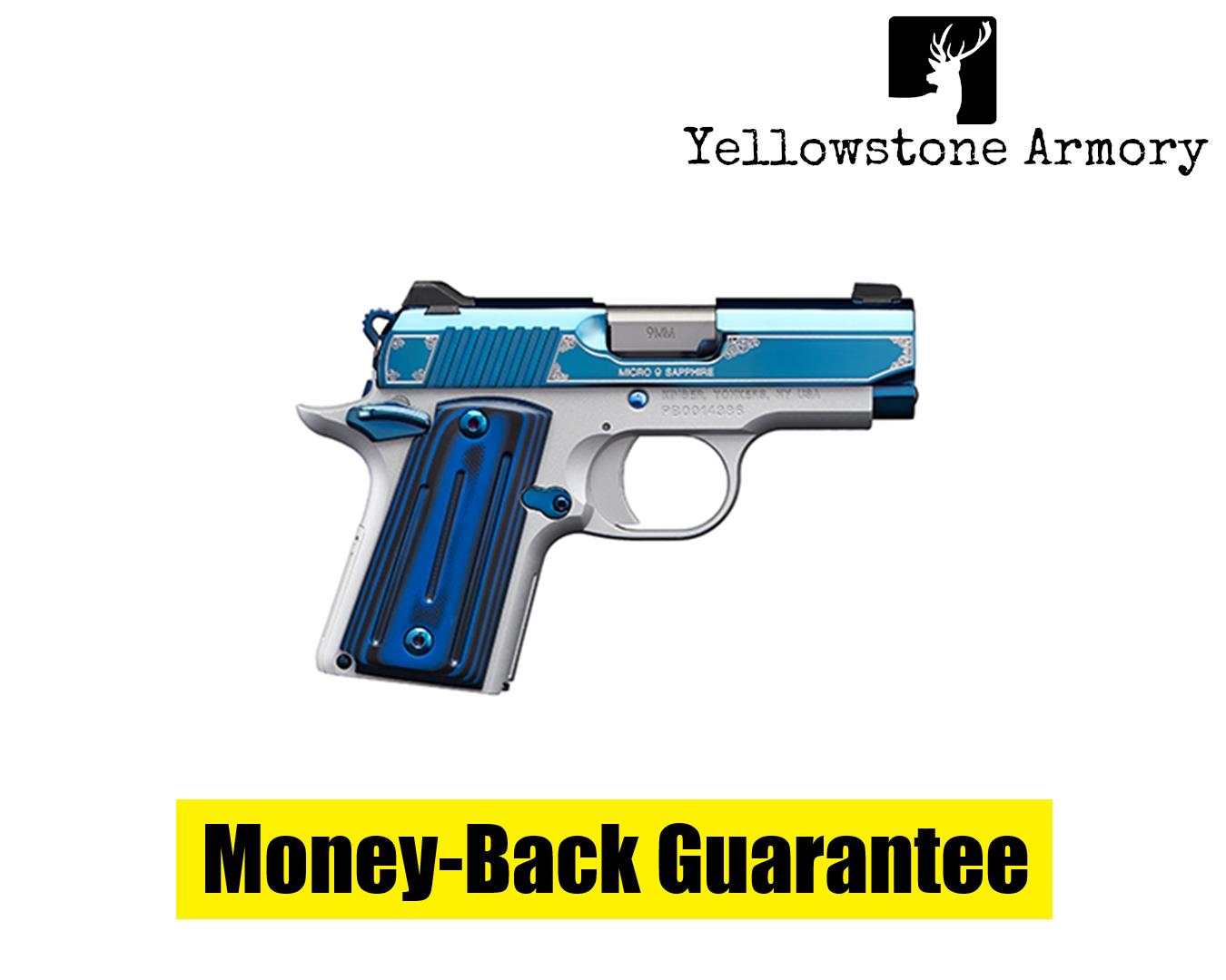 Kimber Micro 9 Sapphire Pistol 9mm 3.15 in. Bright Blue 8 rd. 3300111-img-0