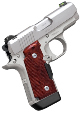 Picture of Kimber America Micro 9, Stainless Rosewood, Semi-automatic, 9MM, 3.15" Barrel, Matte Finish, Silver, Crimson Trace Laser Grips, Fiber Optic Sights, 7 Rounds 3700482