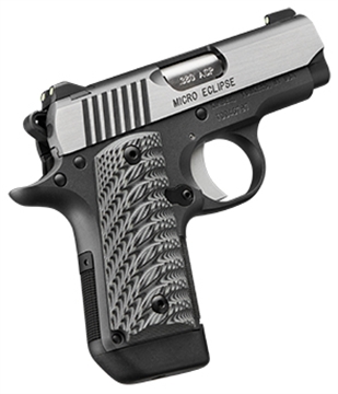 Picture of Kimber Mfg, Inc Micro Eclipse 380 ACP 7+1 2.75" Stainless Match Grade Barrel, KimPro II Black Serrated Stainless Steel Slide, Charcoal Gray Aluminum Frame w/Beavertail, G10 Grip 3300188