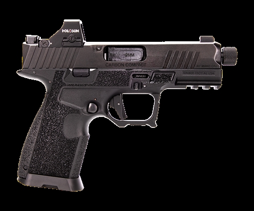 Picture of Kimber America R7 Mako Carbon Compact, Semi-automatic Pistol, Striker Fired, Compact, 9MM, 4.42" Barrel, Threaded 1/2X28, Matte Finish, Black, Holosun 407K Red Dot Sight, 3-Dot TruGlo Tritium Pro Night Sights, 15 Rounds, 2 Magazines 3800019