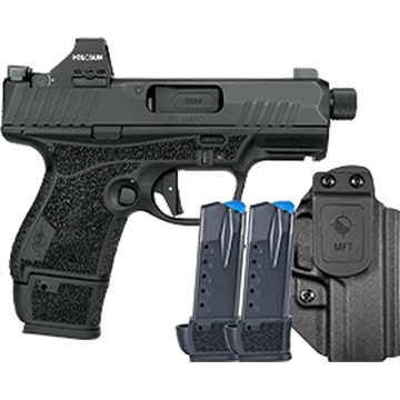 Picture of Kimber America R7, Mako Tactical, Semi-automatic, Striker Fired, 9MM, 3.9" Threaded Barrel, Matte Finish, Black, Holosun 407K Optic, 3 Dot Tritium Pro Night Sights, 15 Rounds, 2 Magazines, Includes Mission First Tactical Holster 3800032