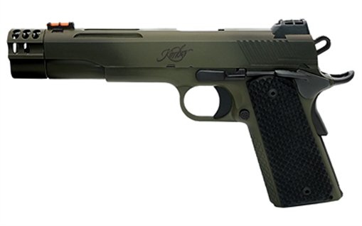 Picture of Kimber America Rampart, Semi-automatic Pistol, 1911, Full Size, 10MM, 5" Barrel, Cerakote Finish, OD Green, Manual Ambidextrous Safety, Fiber Optic Front Sight, Compensator, 8 Rounds 3000468