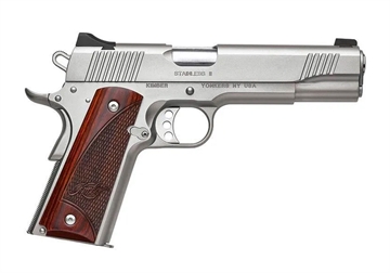 Picture of Kimber Mfg, Inc Stainless II 10mm 8+1 5" Satin Silver Front Serrations Stainless Steel Slide Rosewood with Kimber logo Grip 3200385
