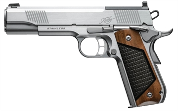 Picture of Kimber America Next Gen 1911, Semi-automatic, Metal Frame Pistol, Full Size, 9MM, 5" Barrel, Matte Finish, Stainless Steel, Black Walnut with G-10 Inlays, Red Dot Front Sight, Ambidextrous Safety, 9 Rounds, 2 Magazines, Includes RMR Optic Mounting Plate 3200401