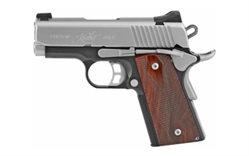 Picture of Kimber America Ultra CDP II Cali, 1911, Semi-automatic, Metal Frame Pistol, Sub-Compact, 45 ACP, 3" Barrel, Carbon Steel Match Grade Barrel, Aluminum, Matte Finish, Black, Rosewood Grips, Tritium Night Sights, Ambidextrous Manual Safety, 7 Rounds, Ambidextrous, California Compliant 3200057CA