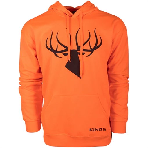 Picture of Kings Camo Kings Poly Hoodie Blaze Orange Large KBZ415-BZ/DS-L