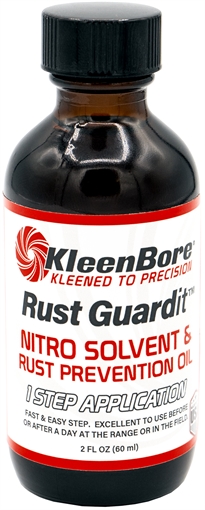 Picture of KleenBore RG2BCASE Rust Guardit Nitro Solvent & Rust Prevention Oil Refill Bottle 2oz/12 per case RG2BCASE RG-2B-CASE