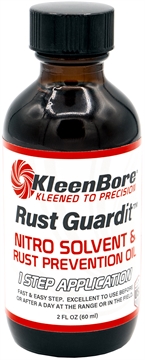 Picture of KleenBore  Rust Guardit Nitro Solvent & Rust Prevention Oil Refill Bottle 2oz/12 per case  RG-2B-CASE