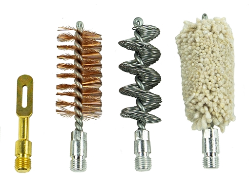 Picture of KleenBore 12GA-SET Shotgun Accessory Cleaning Set 12 Gauge Shotgun #8-32 Thread Cotton Mop/Bore Brush Bronze Bristles 12GASET