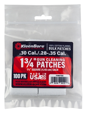 Picture of KleenBore Super Shooter .30/ .28 - .35 Cal 1.75" 100% Cotton Flannel 75 Per Pack P202