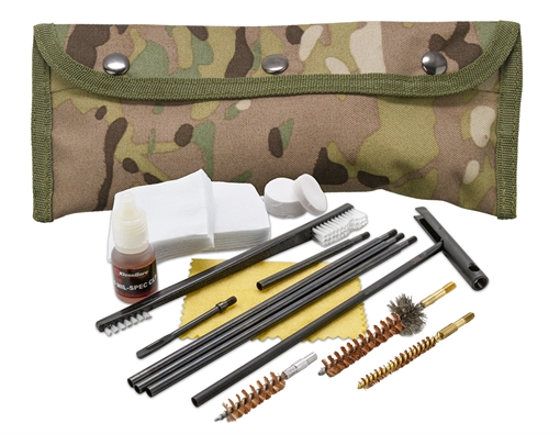 Picture of KleenBore Modular Cleaning Kit Multi-Caliber Handgun/Rifle Bronze/Nylon Bristles Nylon Multi-Cam Case POU303MC